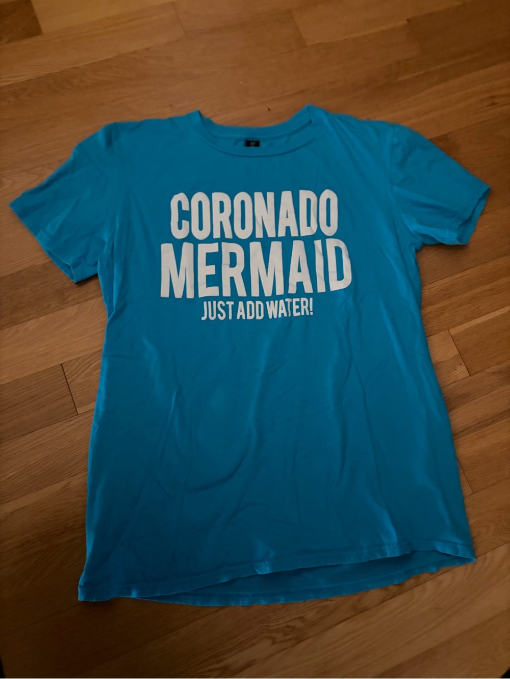 Coronado Mermaid Graphic Tee - Turquoise with White Print